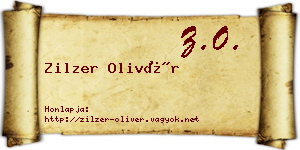 Zilzer Olivér névjegykártya